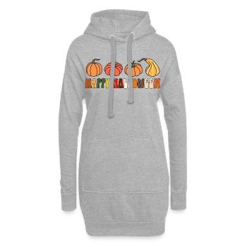 Happy Halloween - Hoodie-Kleid - Grau meliert - Vorne