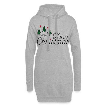 Design de Noël pour les cadeaux de Noël - Sweat-shirt à capuche long Femme - gris chiné - Devant