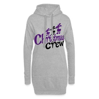 lustiges Team zu Weihnachten - Hoodie-Kleid - Grau meliert - Vorne