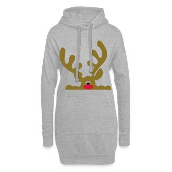 Lustige Geschenke zu Weihnachten - Hoodie-Kleid - Grau meliert - Vorne