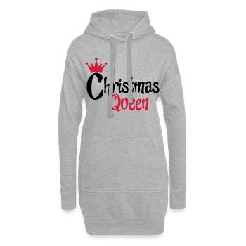 T-shirt de Noël drôle pour femme - Sweat-shirt à capuche long Femme - gris chiné - Devant