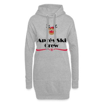 Après-ski - Sweat-shirt à capuche long Femme - gris chiné - Devant