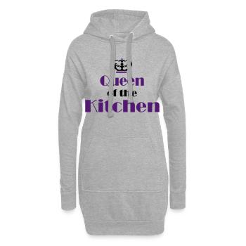 Tablier de cuisine femme - Sweat-shirt à capuche long Femme - gris chiné - Devant