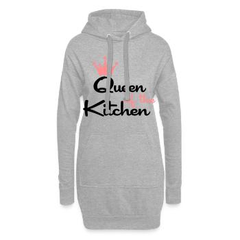 Geschenkidee für Frauen die gern kochen - Hoodie-Kleid - Grau meliert - Vorne