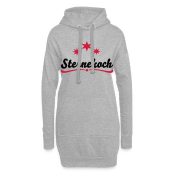 Tablier de cuisine Star Chef - Sweat-shirt à capuche long Femme - gris chiné - Devant