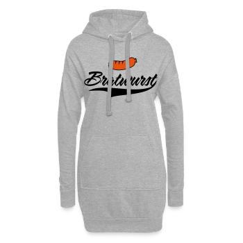 Bratwurst tout simplement délicieuse - Sweat-shirt à capuche long Femme - gris chiné - Devant