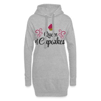 Petits gâteaux - Sweat-shirt à capuche long Femme - gris chiné - Devant