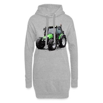 Agrotron 100 - Hoodie-Kleid - Grau meliert - Vorne