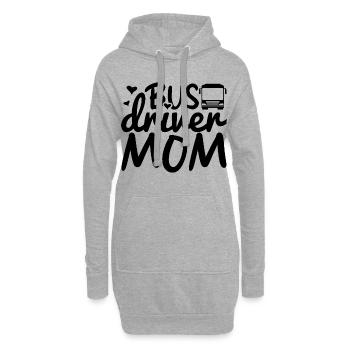 Busfahrer Mutter - Hoodie-Kleid - Grau meliert - Vorne