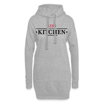 Roi de la cuisine - Sweat-shirt à capuche long Femme - gris chiné - Devant