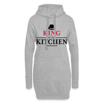 Tablier de cuisine pour homme - Sweat-shirt à capuche long Femme - gris chiné - Devant