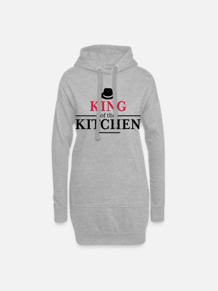 Men's Cooking Apron - Hoodie Dress - heather grey