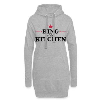 Tablier de cuisine pour homme - Sweat-shirt à capuche long Femme - gris chiné - Devant