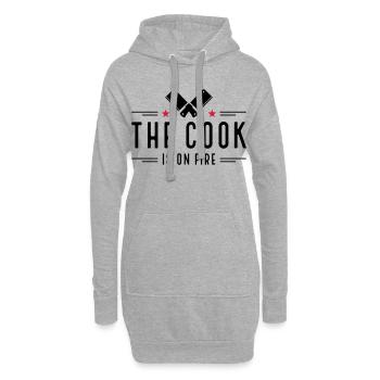 Cadeaux amusants pour les hommes qui aiment cuisiner - Sweat-shirt à capuche long Femme - gris chiné - Devant