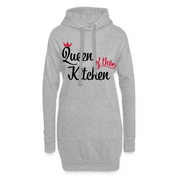 Lustige Weihnachtsgeschenke für Frauen die kochen - Hoodie-Kleid - Grau meliert - Vorne