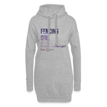 Fechten - Hoodie-Kleid - Grau meliert - Vorne