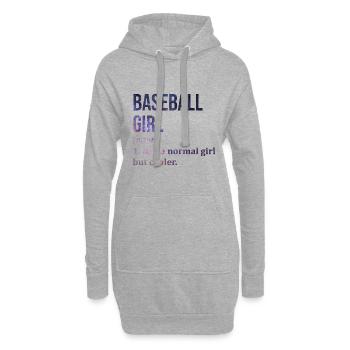 Baseball - Hoodie-Kleid - Grau meliert - Vorne