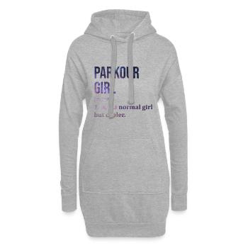 Parkour - Sweat-shirt à capuche long Femme - gris chiné - Devant
