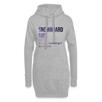 Snowboard - Hoodie-Kleid - Grau meliert - Vorne