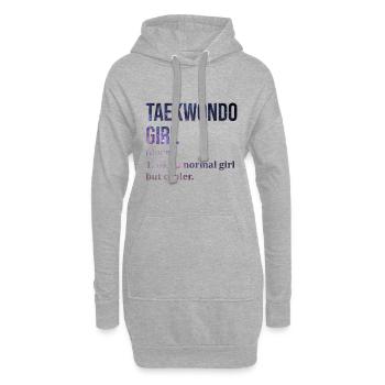 Taekwondo Taekwondo Taekwondo - Sweat-shirt à capuche long Femme - gris chiné - Devant