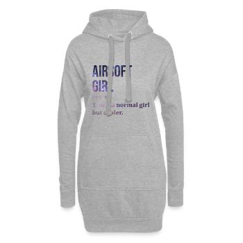 Airsoft - Hoodie-Kleid - Grau meliert - Vorne