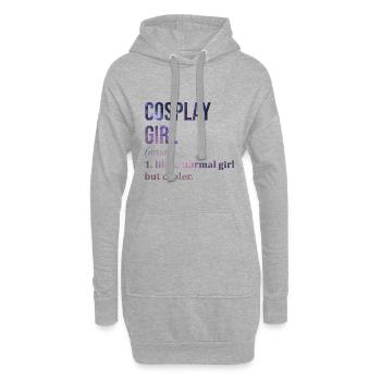 Cosplay - Sweat-shirt à capuche long Femme - gris chiné - Devant