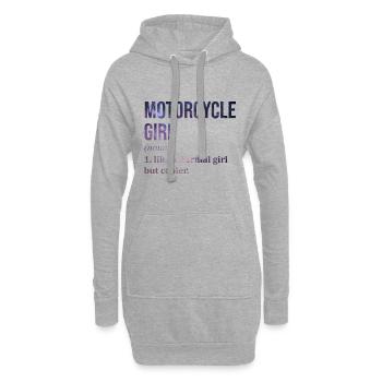 Motorrad - Hoodie-Kleid - Grau meliert - Vorne