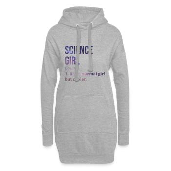 science - Sweat-shirt à capuche long Femme - gris chiné - Devant