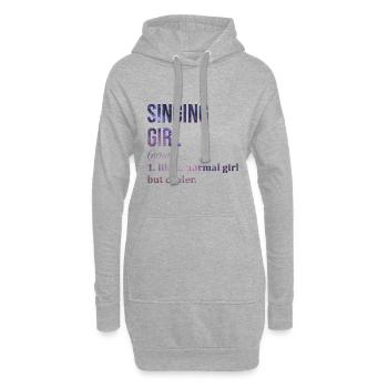 Singen, singen, singen, singen - Hoodie-Kleid - Grau meliert - Vorne