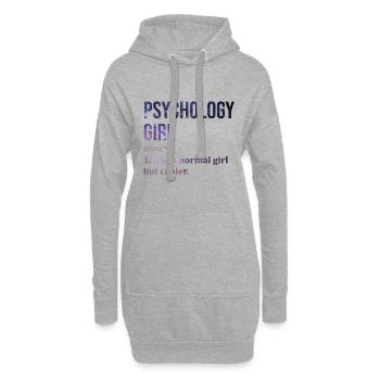 psychologie - Sweat-shirt à capuche long Femme - gris chiné - Devant