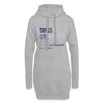 Suisse - Sweat-shirt à capuche long Femme - gris chiné - Devant