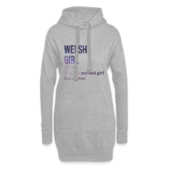 Pays de Galles - Sweat-shirt à capuche long Femme - gris chiné - Devant