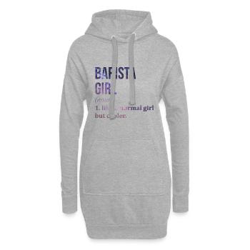 Barista - Sweat-shirt à capuche long Femme - gris chiné - Devant