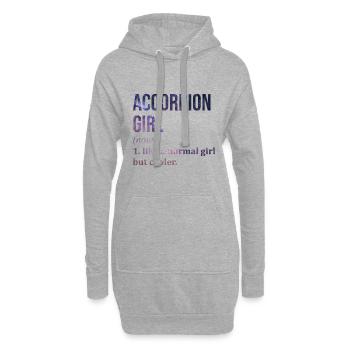 Accordéon Accordéon Accordéon - Sweat-shirt à capuche long Femme - gris chiné - Devant