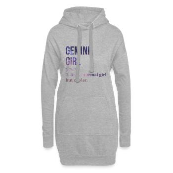 Zwillinge - Hoodie-Kleid - Grau meliert - Vorne