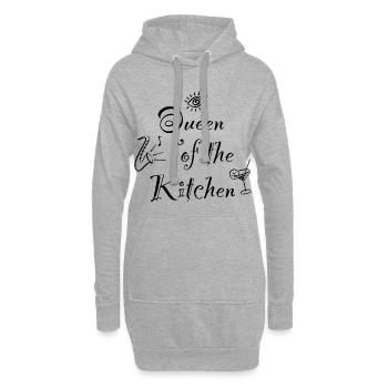 Tablier de cuisine femme - Sweat-shirt à capuche long Femme - gris chiné - Devant