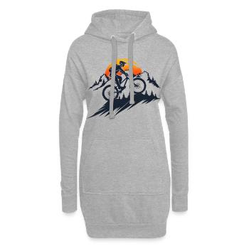 Mountainbike - Hoodie-Kleid - Grau meliert - Vorne