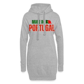 Fabriqué au Portugal, fierté portugaise - Sweat-shirt à capuche long Femme - gris chiné - Devant