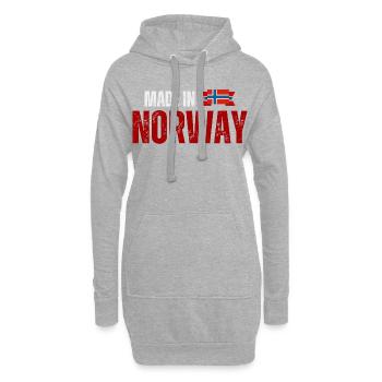 Fabriqué en Norvège, fierté norvégienne - Sweat-shirt à capuche long Femme - gris chiné - Devant