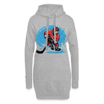 Eishockeyspieler - Hoodie-Kleid - Grau meliert - Vorne