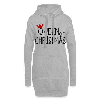 Abstrakter Sonnenuntergang auf Jeans - Hoodie-Kleid - Grau meliert - Vorne