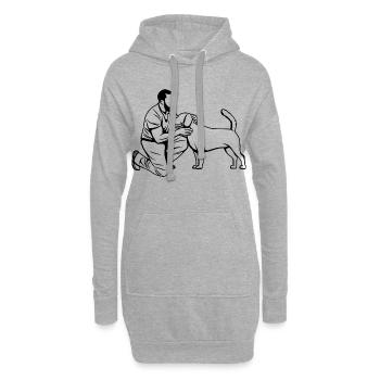 Technicien vétérinaire - Sweat-shirt à capuche long Femme - gris chiné - Devant
