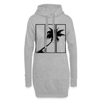 Holiday View (Schwarz) - Hoodie-Kleid - Grau meliert - Vorne