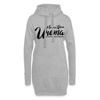 Maman, Grand-mère, Arrière-grand-mère – Est. Multigénérationnel 2025 - Sweat-shirt à capuche long Femme - gris chiné - Devant