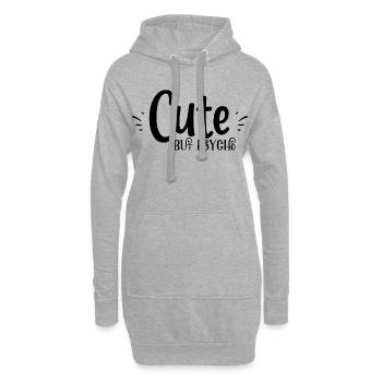 cute but psyche - Hoodie-Kleid - Grau meliert - Vorne