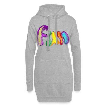 AMUSEMENT - Sweat-shirt à capuche long Femme - gris chiné - Devant