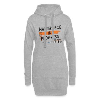 Masterpiece in Progress - Hoodie Dress - heather grey - Front