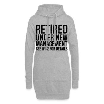 retired under new management see wife for details - Hoodie-Kleid - Grau meliert - Vorne