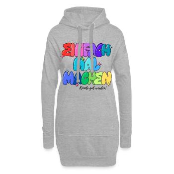 Könnte gut werden - Hoodie-Kleid - Grau meliert - Vorne