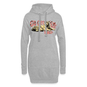 Go Get 'Em, Tiger! – Motivations-Tiger - Hoodie-Kleid - Grau meliert - Vorne